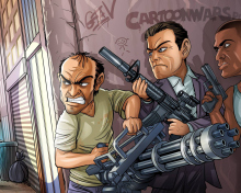Das Grand Theft Auto V Gangsters Wallpaper 220x176