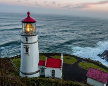 Lighthouse at North Sea wallpaper 220x176