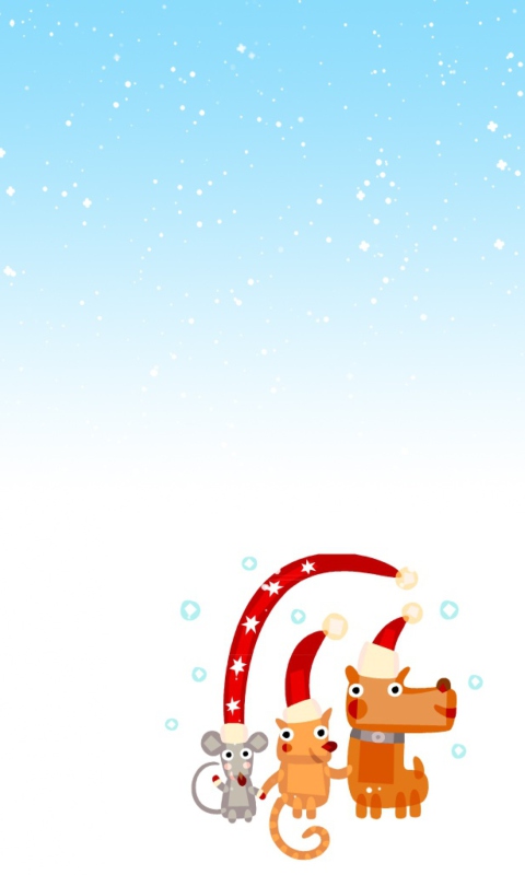 Christmas Characters wallpaper 480x800