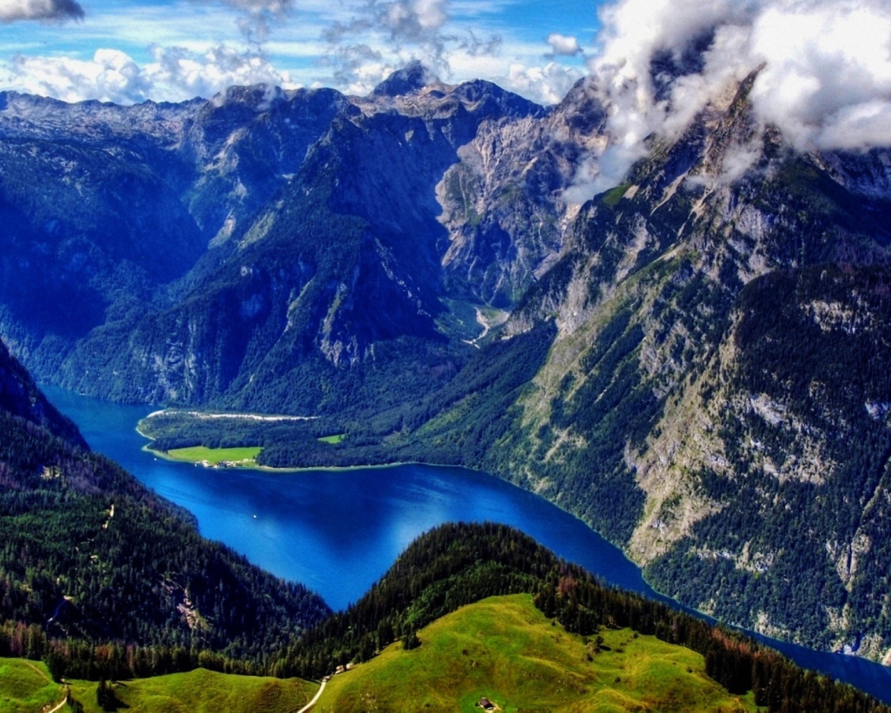 Sfondi Konigssee, Berchtesgaden, Germany 1280x1024