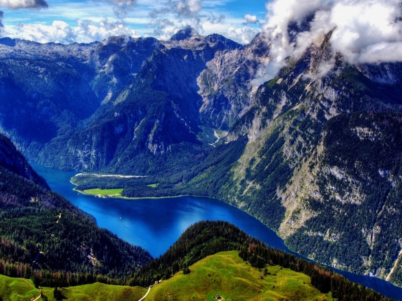 Fondo de pantalla Konigssee, Berchtesgaden, Germany 1400x1050