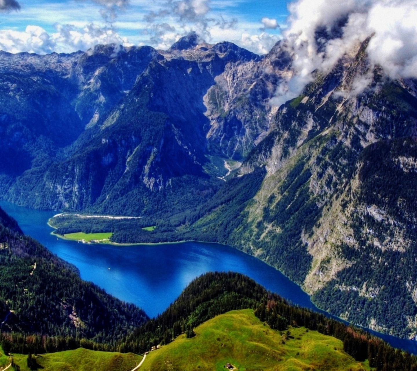 Sfondi Konigssee, Berchtesgaden, Germany 1440x1280
