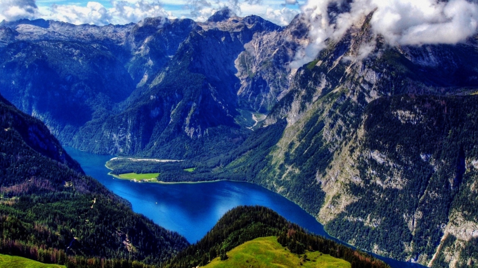 Screenshot №1 pro téma Konigssee, Berchtesgaden, Germany 1600x900