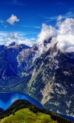 Sfondi Konigssee, Berchtesgaden, Germany 240x400