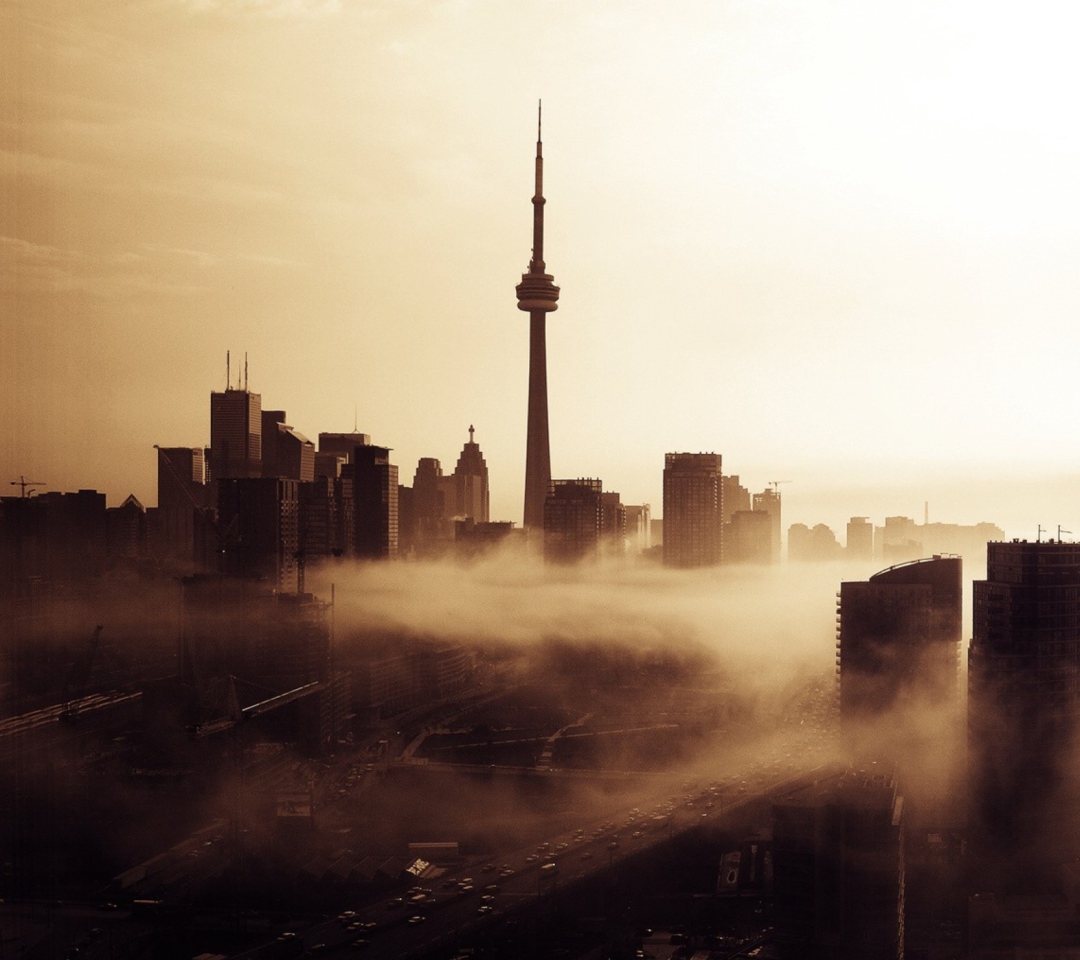 Das City Fog Wallpaper 1080x960