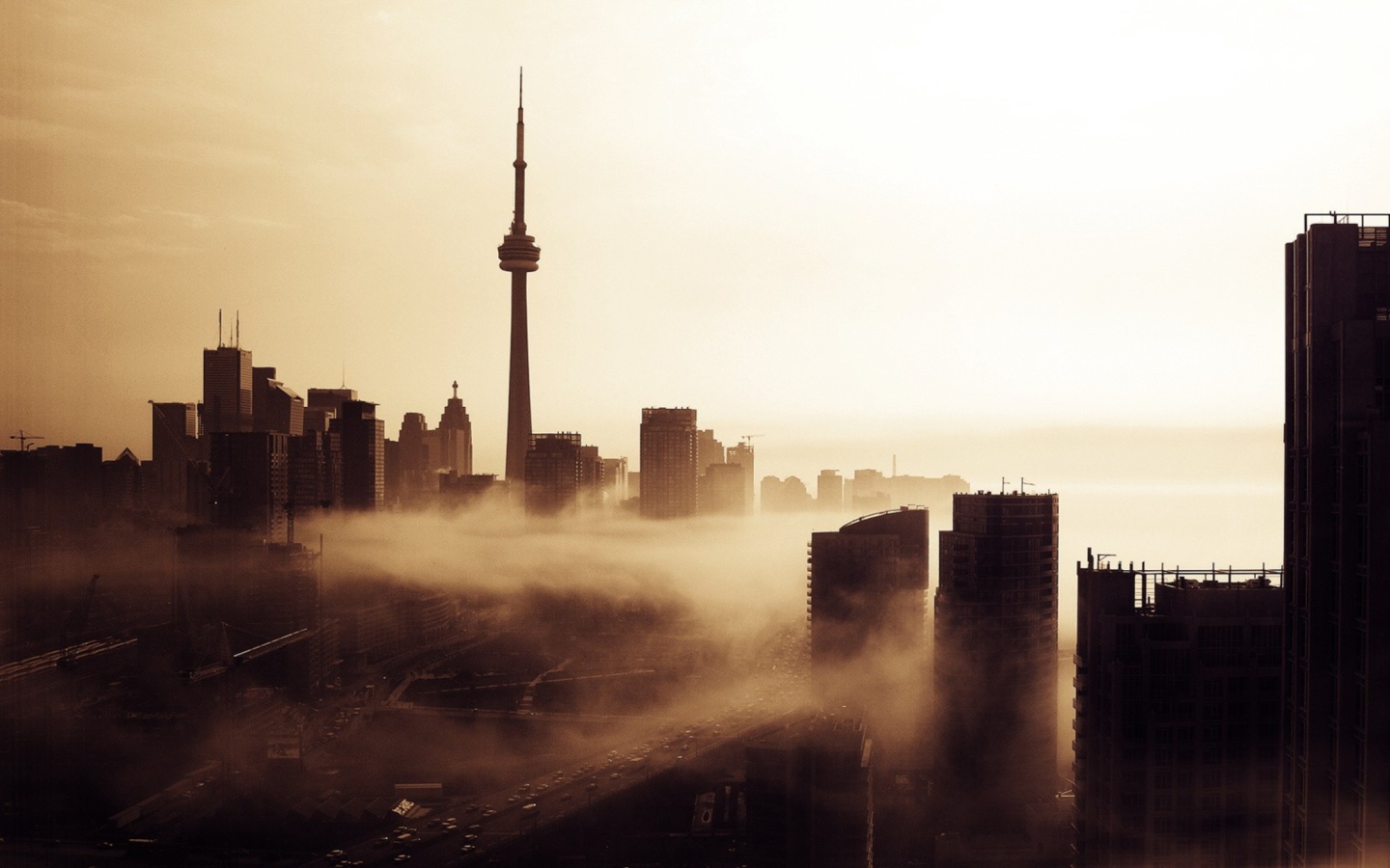 Screenshot №1 pro téma City Fog 1440x900