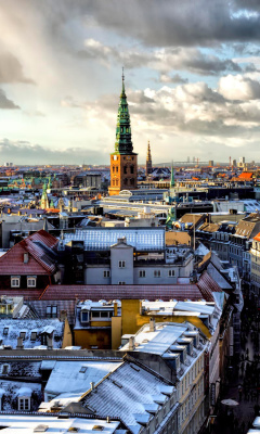 Das Copenhagen Roofs Wallpaper 240x400