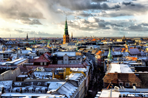 Das Copenhagen Roofs Wallpaper 480x320