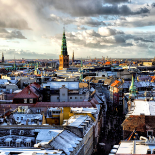 Copenhagen Roofs sfondi gratuiti per 1024x1024