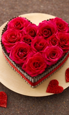 Red Roses Heart screenshot #1 240x400