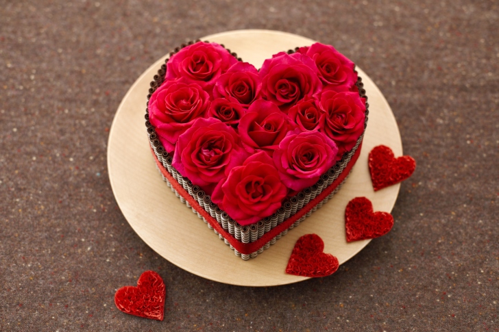 Обои Red Roses Heart