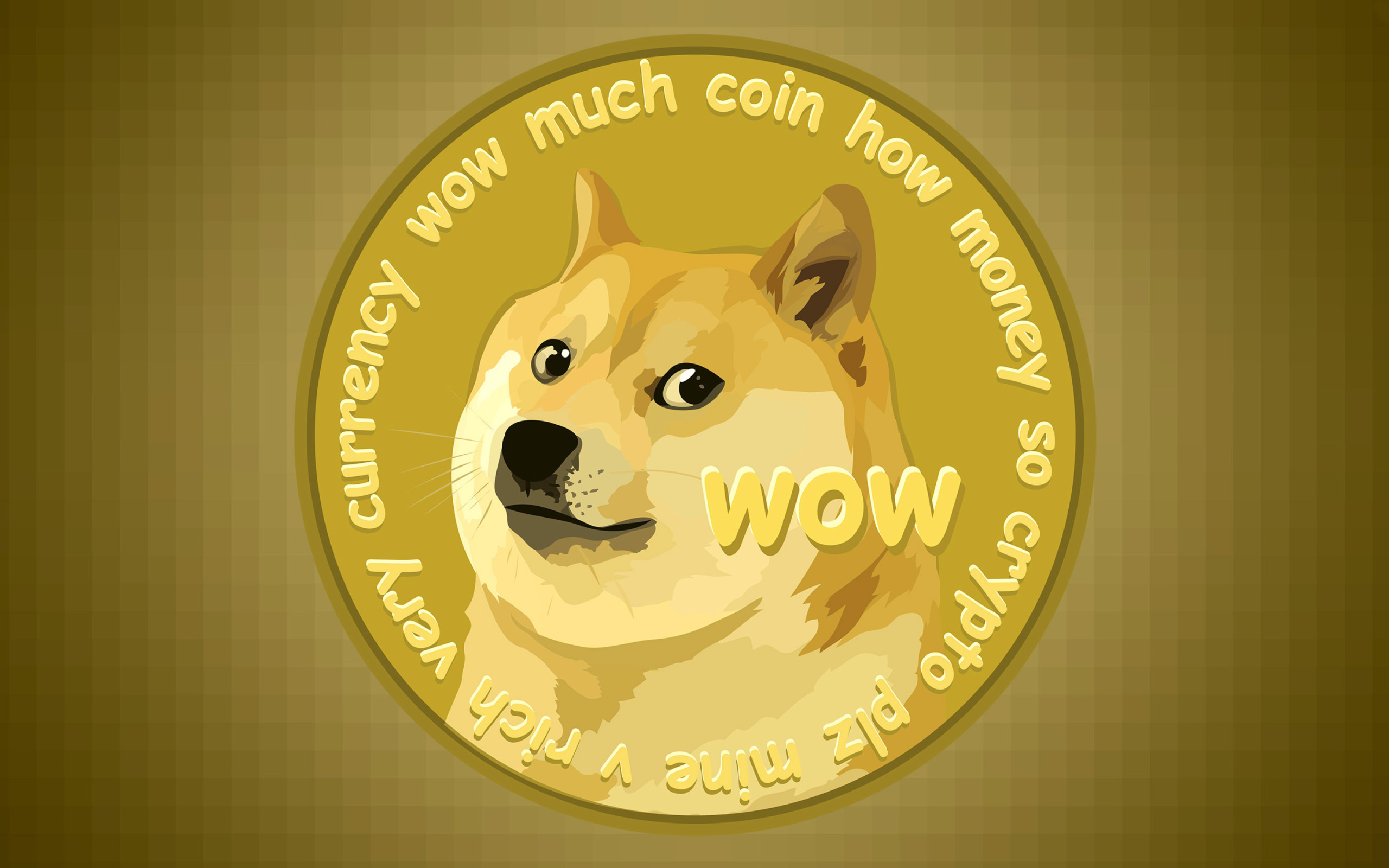 Dog Golden Coin wallpaper 2560x1600