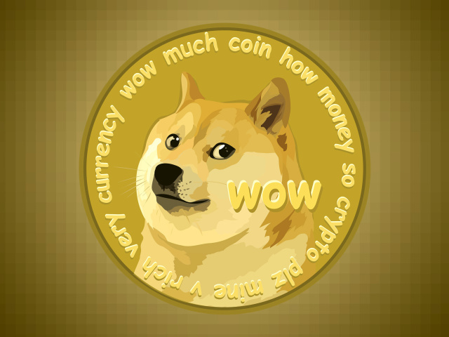 Das Dog Golden Coin Wallpaper 640x480