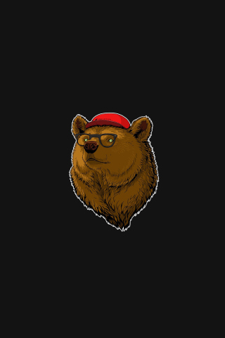 Обои Cool Bear 320x480