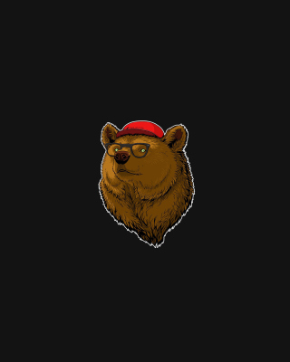 Cool Bear - Obrázkek zdarma pro 320x480