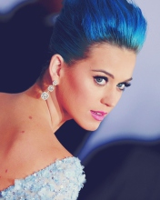 Das Katy Perry Blue Hair Wallpaper 176x220