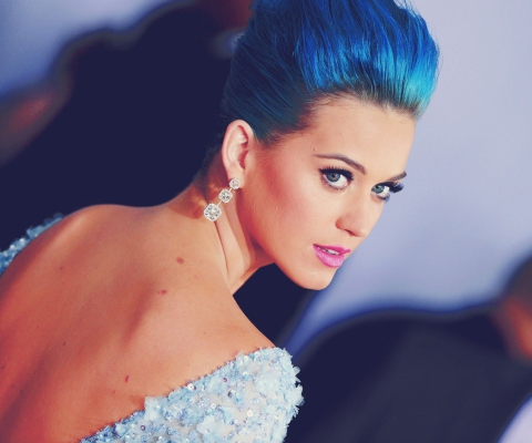 Sfondi Katy Perry Blue Hair 480x400