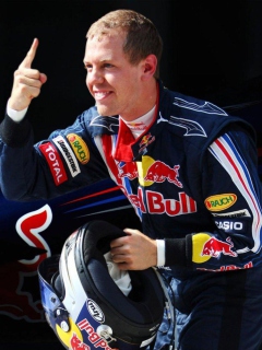 Fondo de pantalla Sebastian Vettel - World Champions Formula 1 240x320