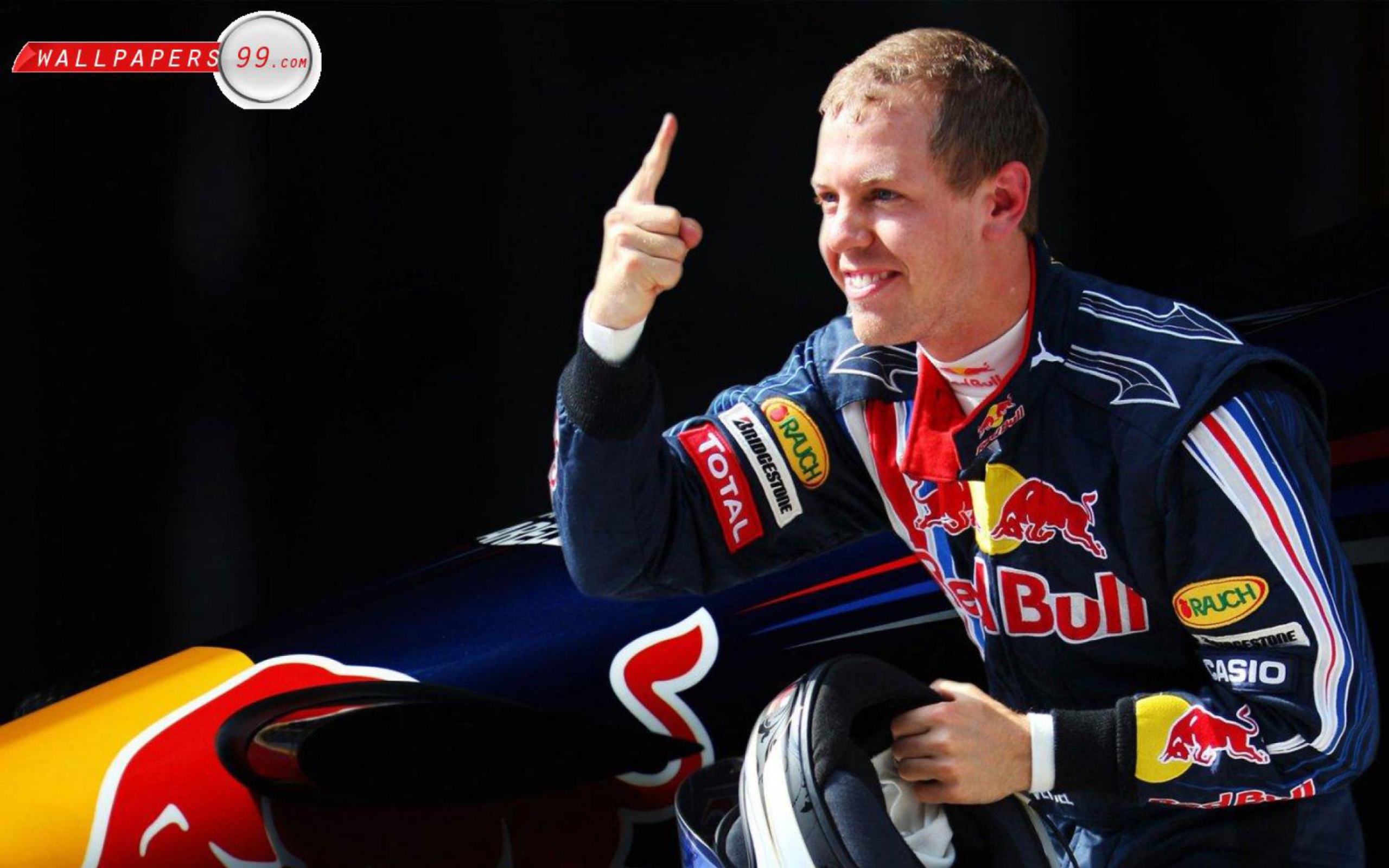 Fondo de pantalla Sebastian Vettel - World Champions Formula 1 2560x1600