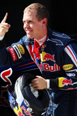 Sebastian Vettel - World Champions Formula 1 wallpaper 320x480