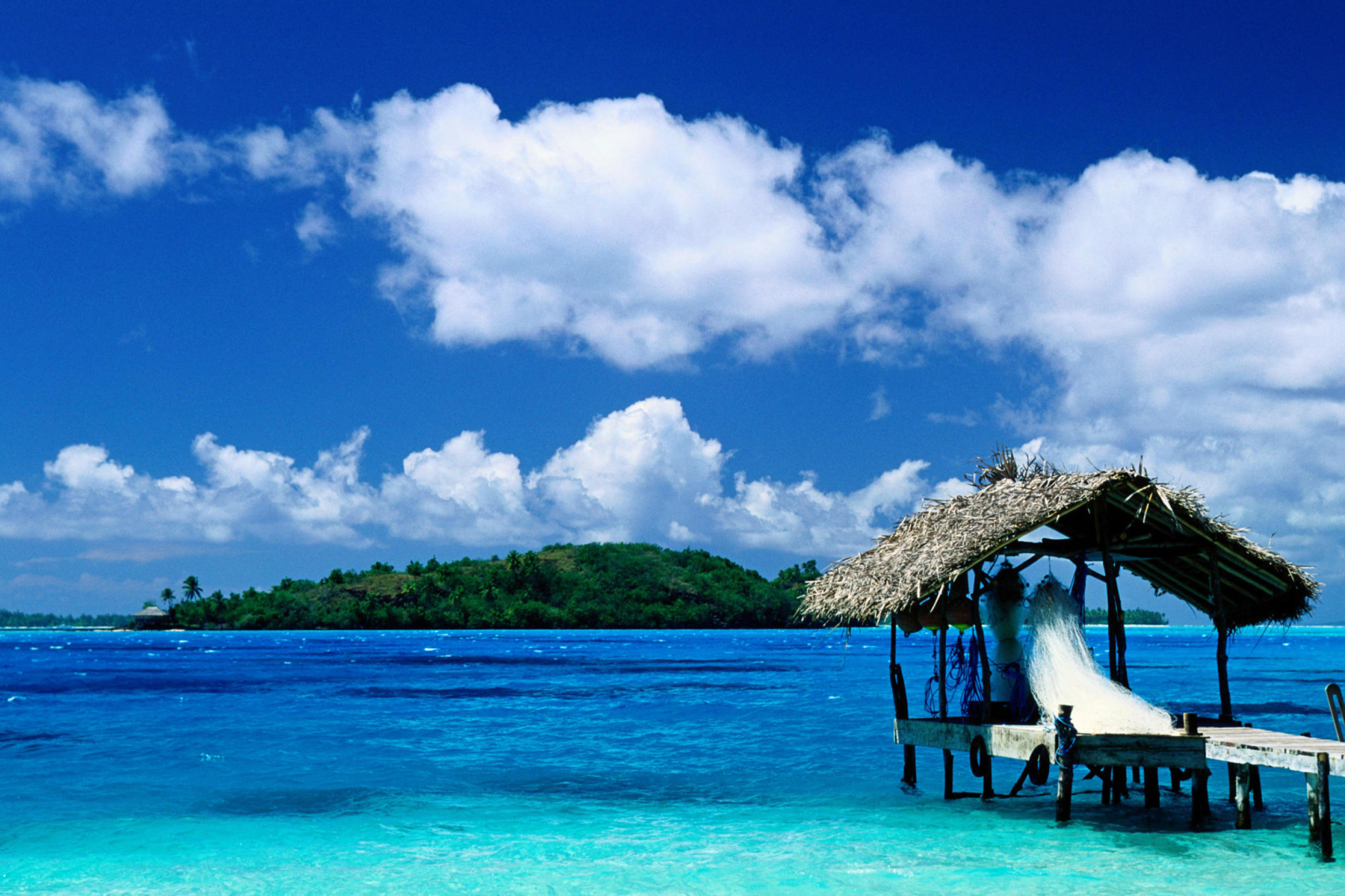 Thatched Hut, Bora Bora, French Polynesia screenshot #1 2880x1920