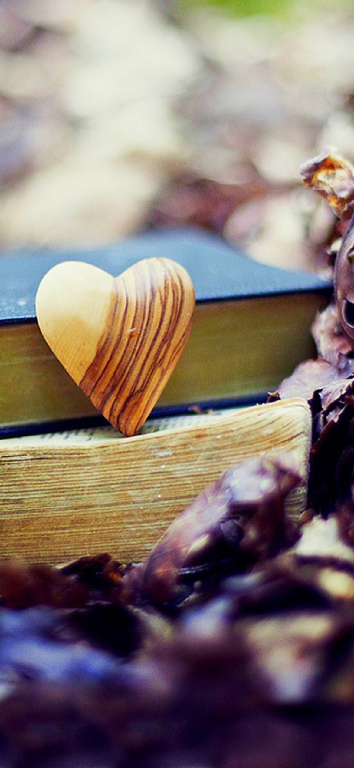 Yellow Heart And Vintage Books wallpaper 1170x2532
