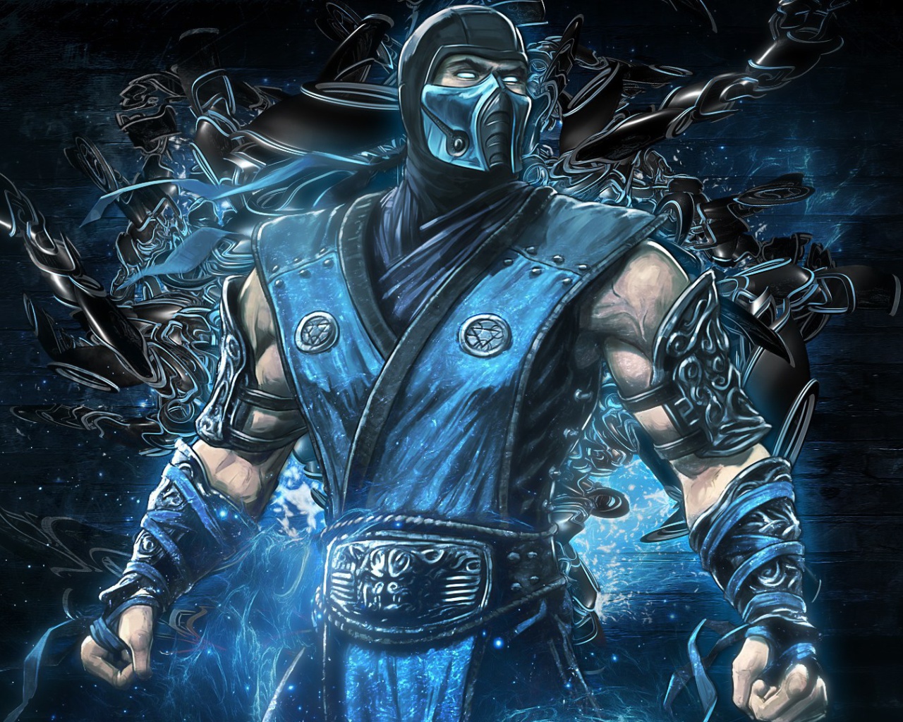 Das Mortal kombat, Sub zero Wallpaper 1280x1024