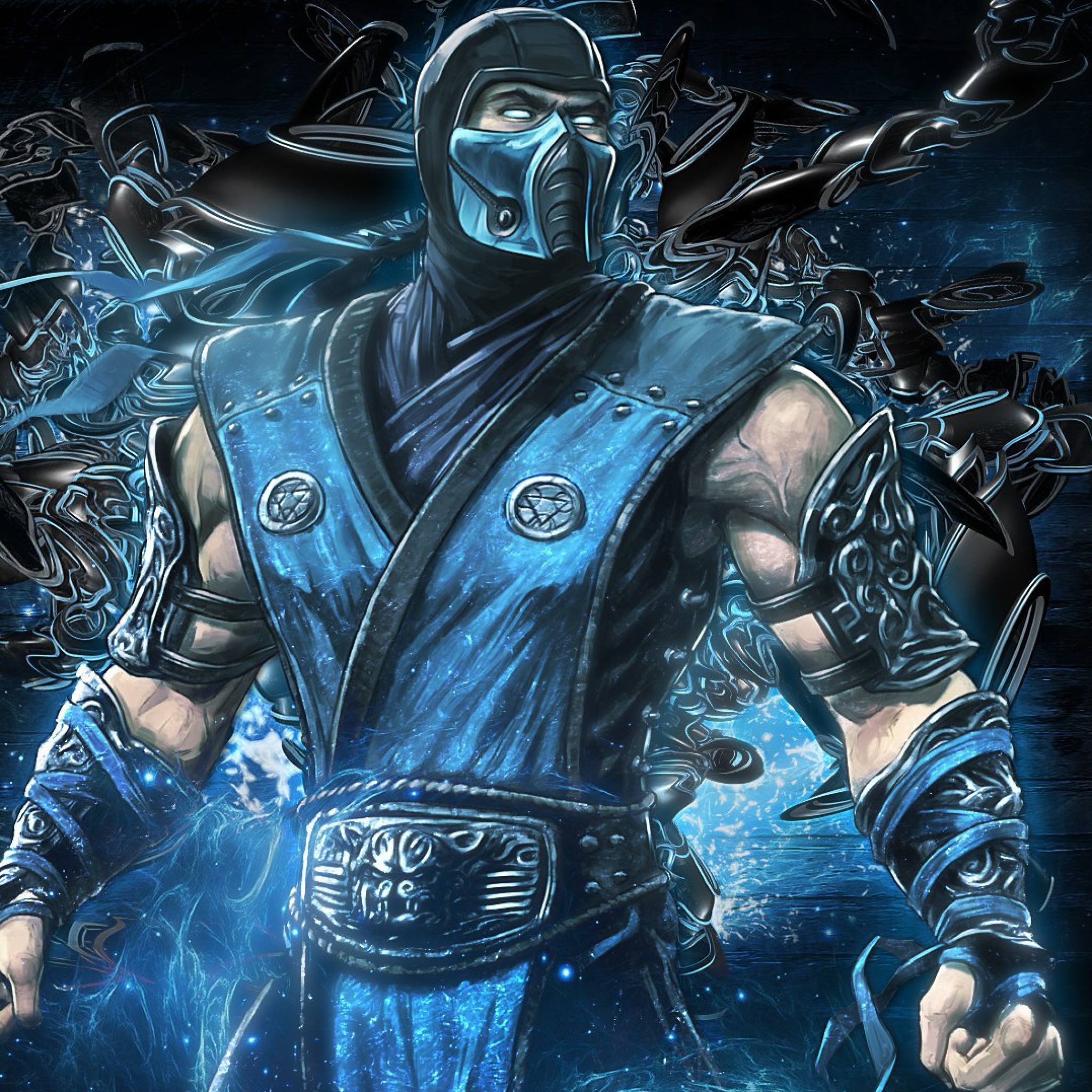 Fondo de pantalla Mortal kombat, Sub zero 2048x2048