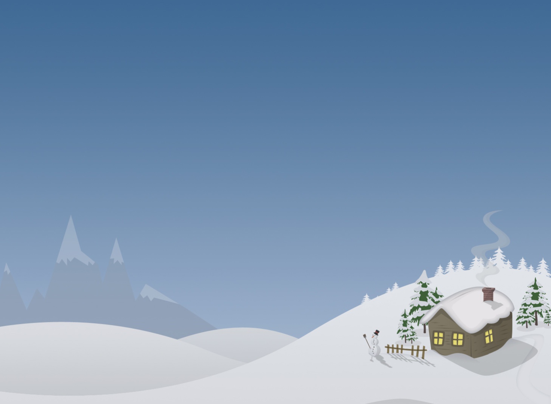 Winter House Drawing wallpaper 1920x1408