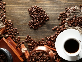 Das I Heart Coffee Wallpaper 320x240