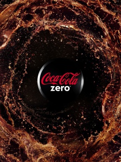 Das Coca Cola Zero - Diet and Sugar Free Wallpaper 240x320