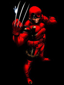 Обои Wolverine in Red Costume 132x176
