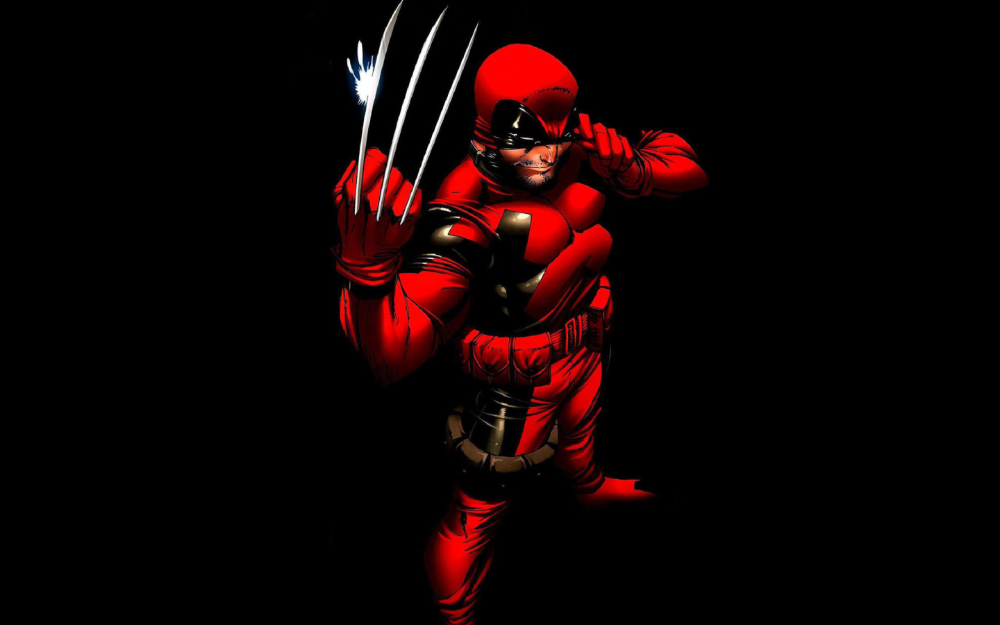 Wolverine in Red Costume wallpaper 1440x900
