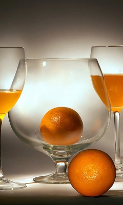 Das Juicy Oranges Wallpaper 240x400
