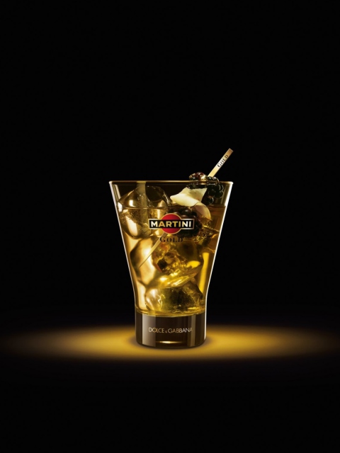 Fondo de pantalla Martini Gold 480x640