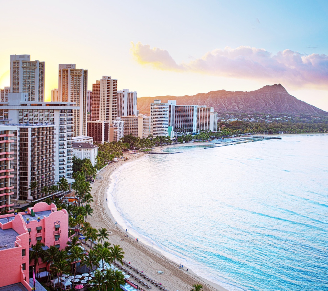 Fondo de pantalla Waikiki Beach Hawaii 1080x960