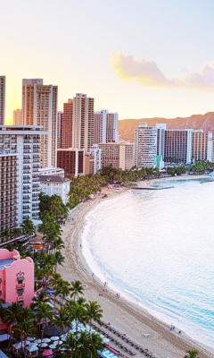 Fondo de pantalla Waikiki Beach Hawaii 240x400