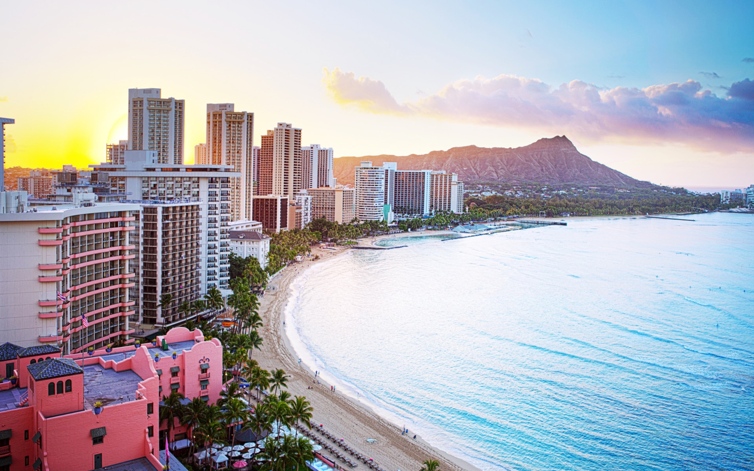 Das Waikiki Beach Hawaii Wallpaper 2560x1600