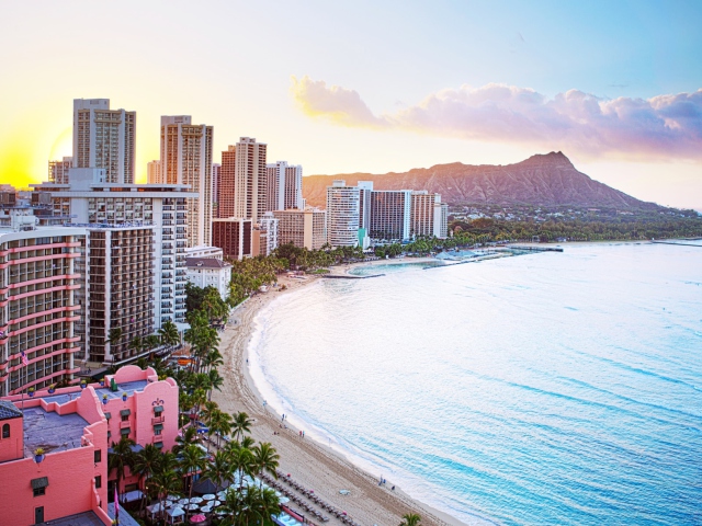 Fondo de pantalla Waikiki Beach Hawaii 640x480