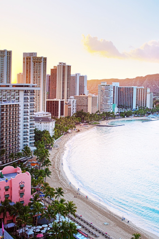 Screenshot №1 pro téma Waikiki Beach Hawaii 640x960