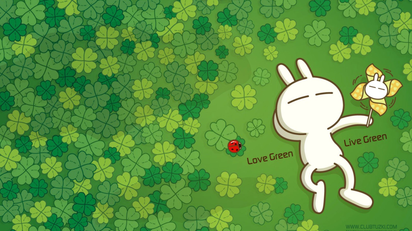 Обои Love Green 1366x768