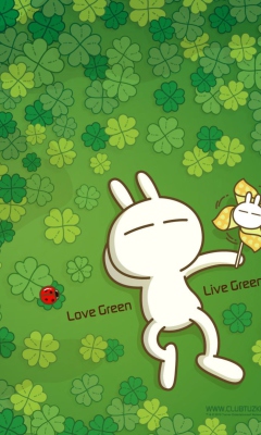 Das Love Green Wallpaper 240x400