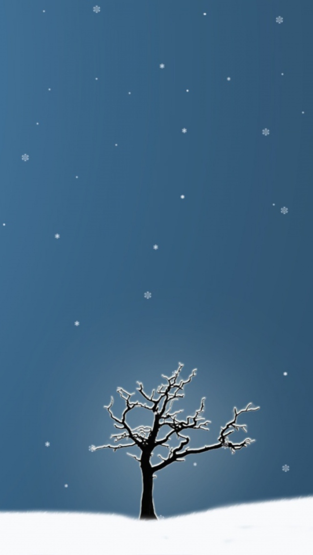 Sfondi Last Winter Tree 640x1136