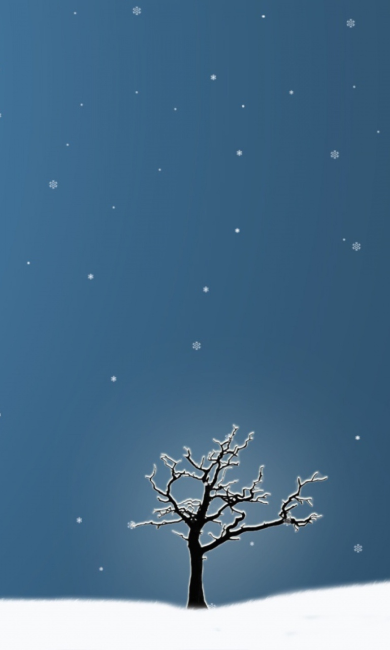 Das Last Winter Tree Wallpaper 768x1280