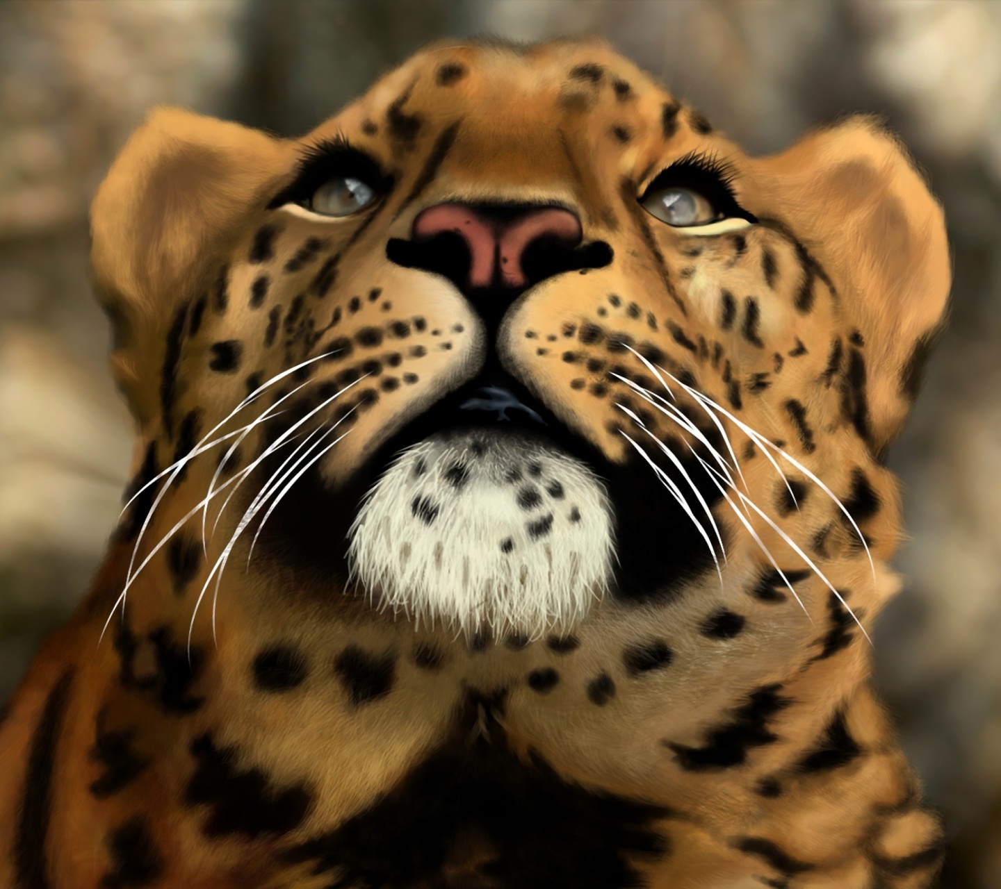 Screenshot №1 pro téma Leopard Art Picture 1440x1280