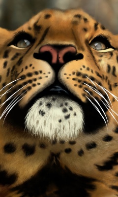 Fondo de pantalla Leopard Art Picture 240x400