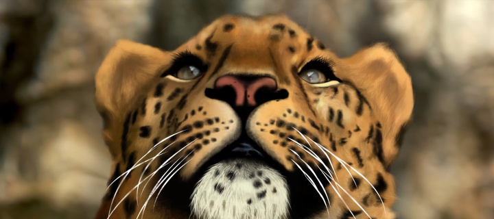 Screenshot №1 pro téma Leopard Art Picture 720x320