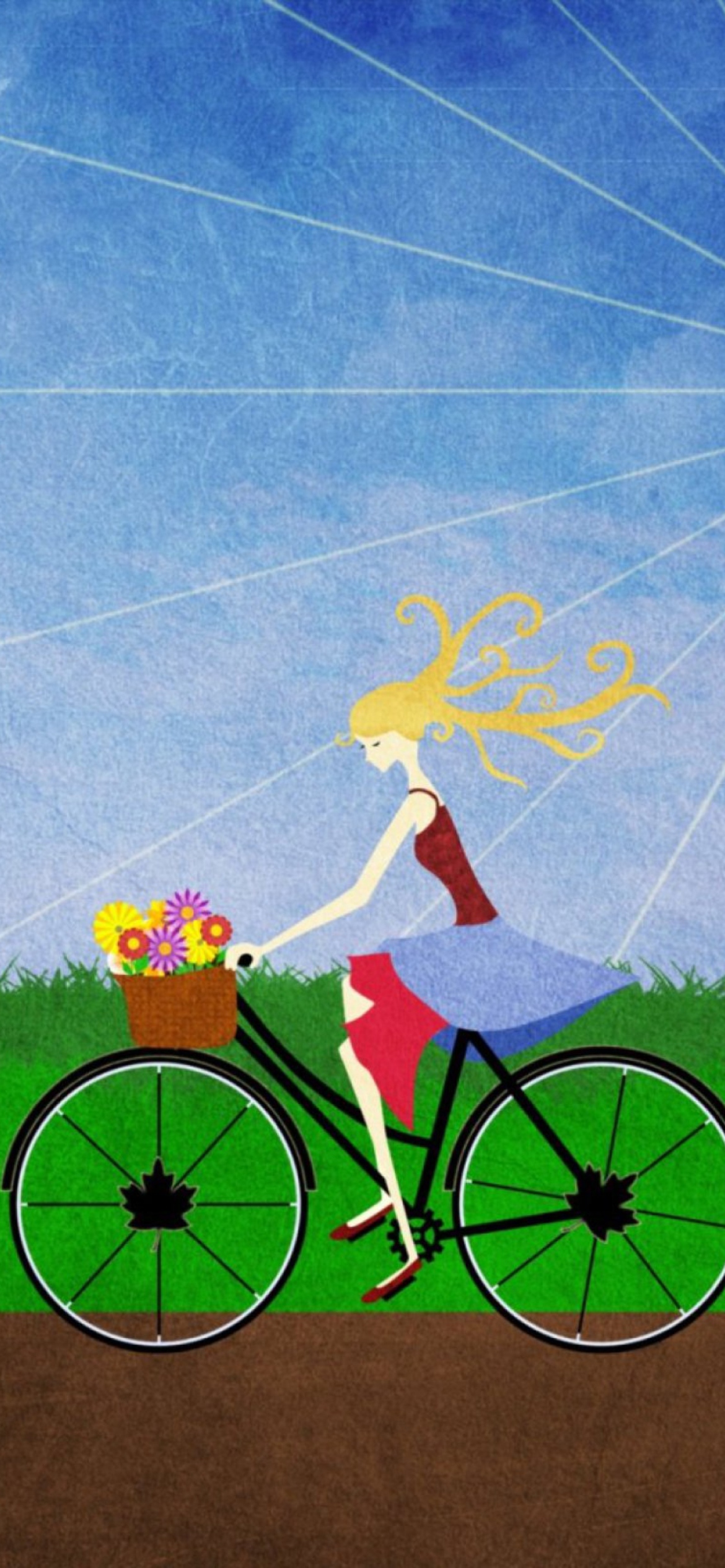 Das Her Bicycle Wallpaper 1170x2532
