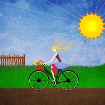 Her Bicycle wallpaper 208x208