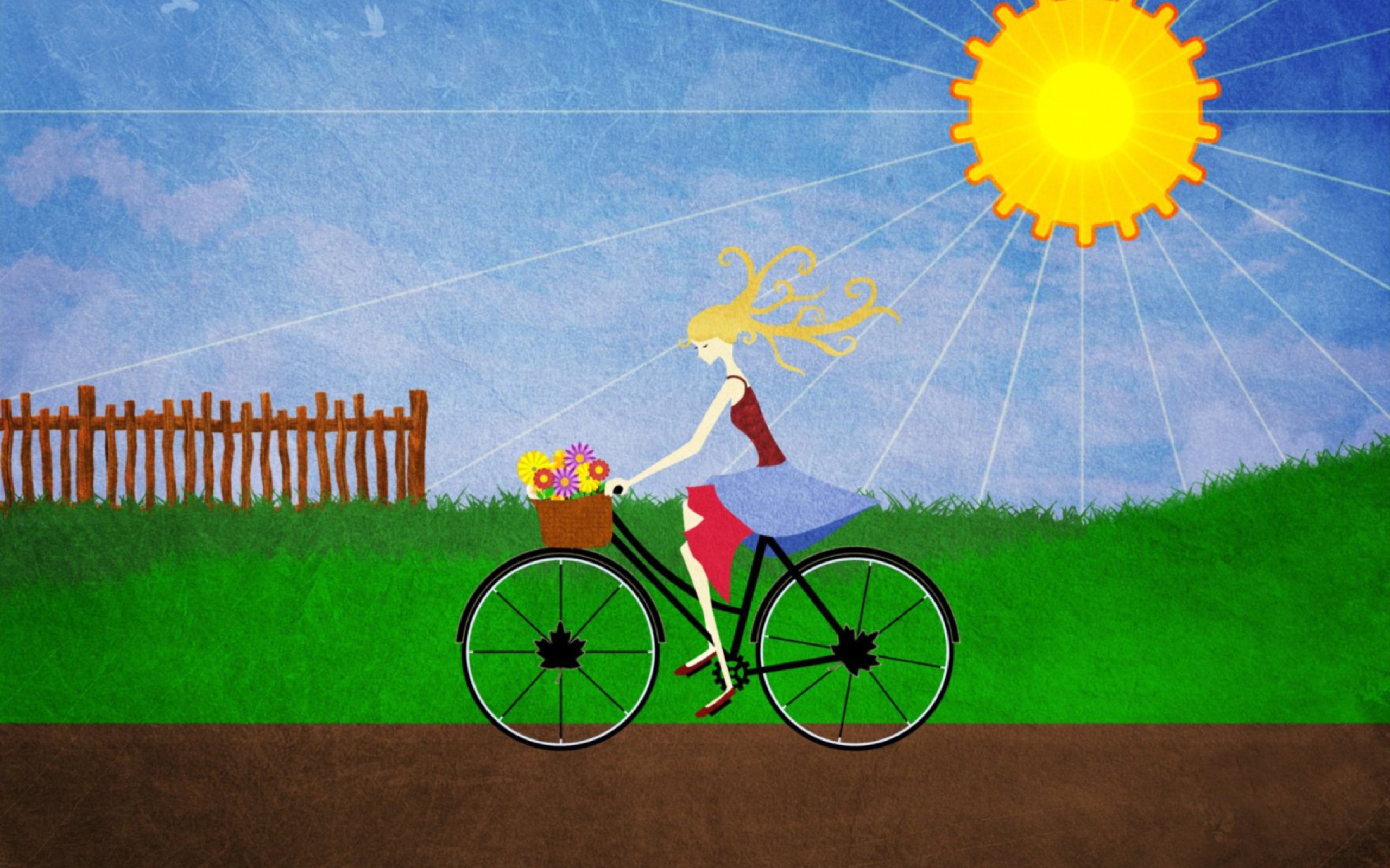 Her Bicycle wallpaper 2560x1600
